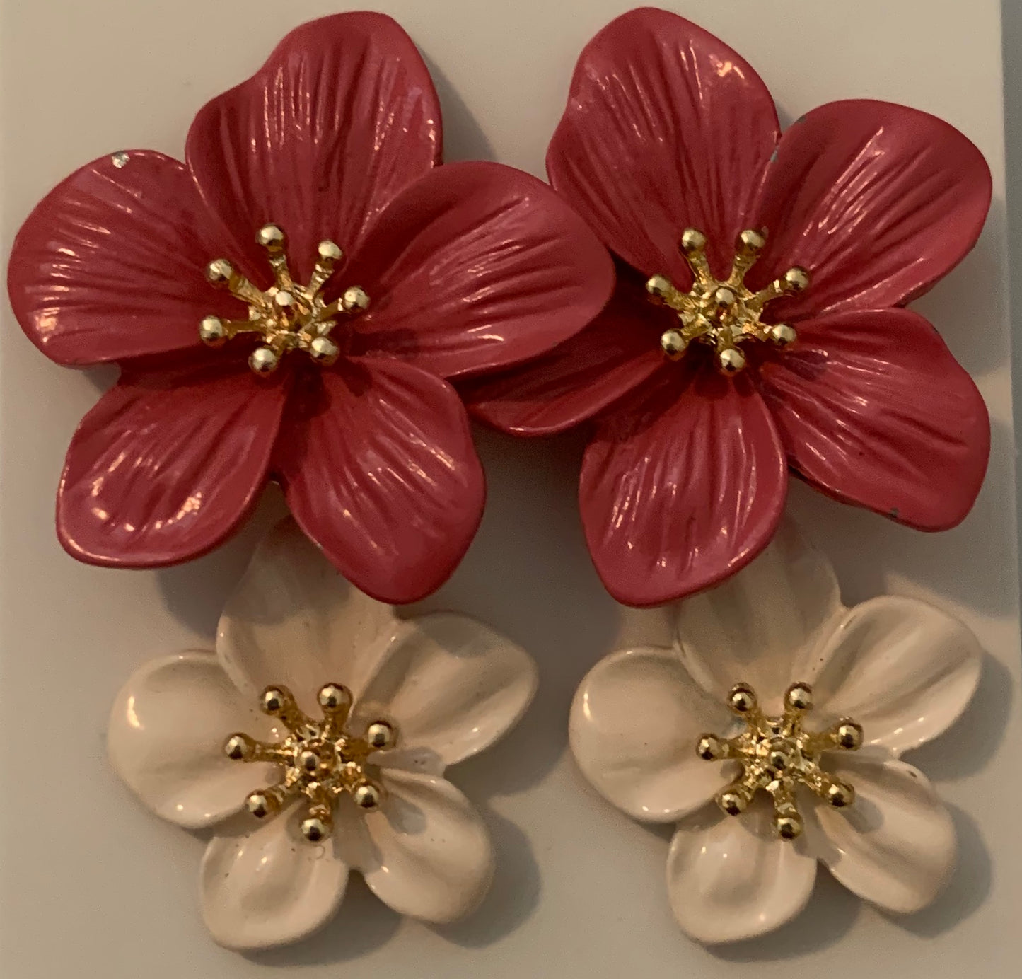 Two Tone Flower Stud