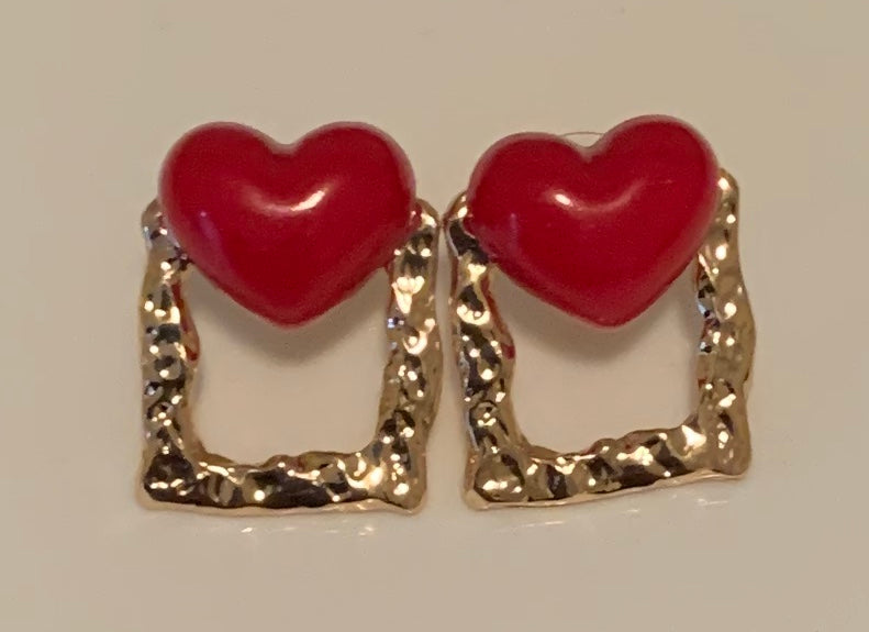 Heart Stud Earrings