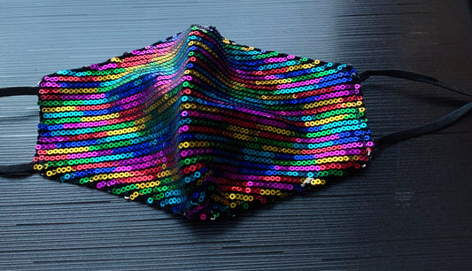 Rainbow Sequin Masks