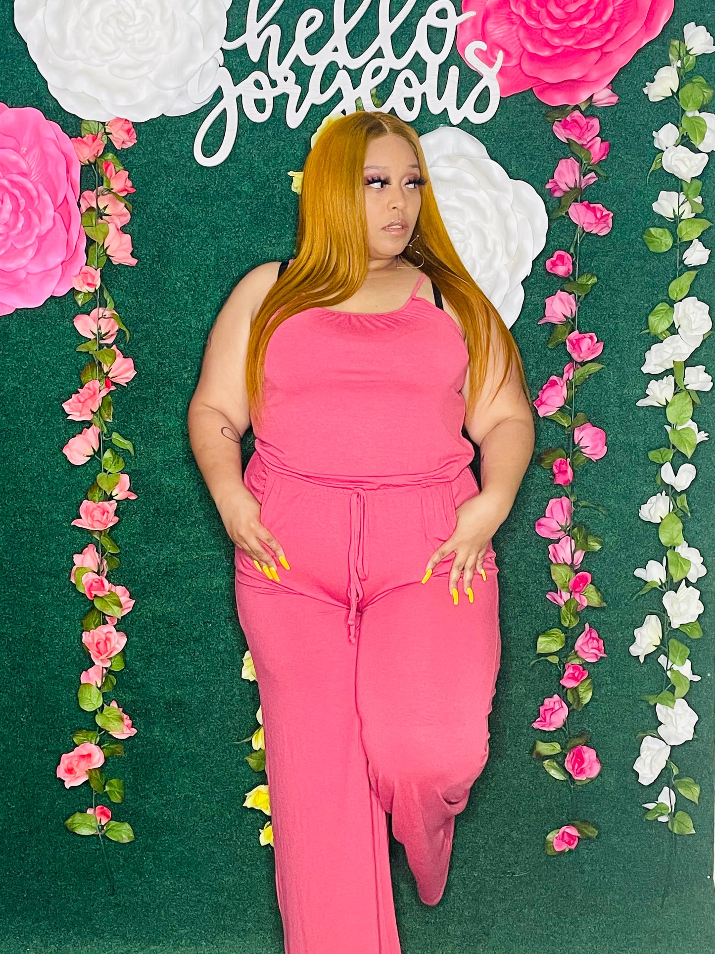 Get it Girl Jumpsuit (Rose)