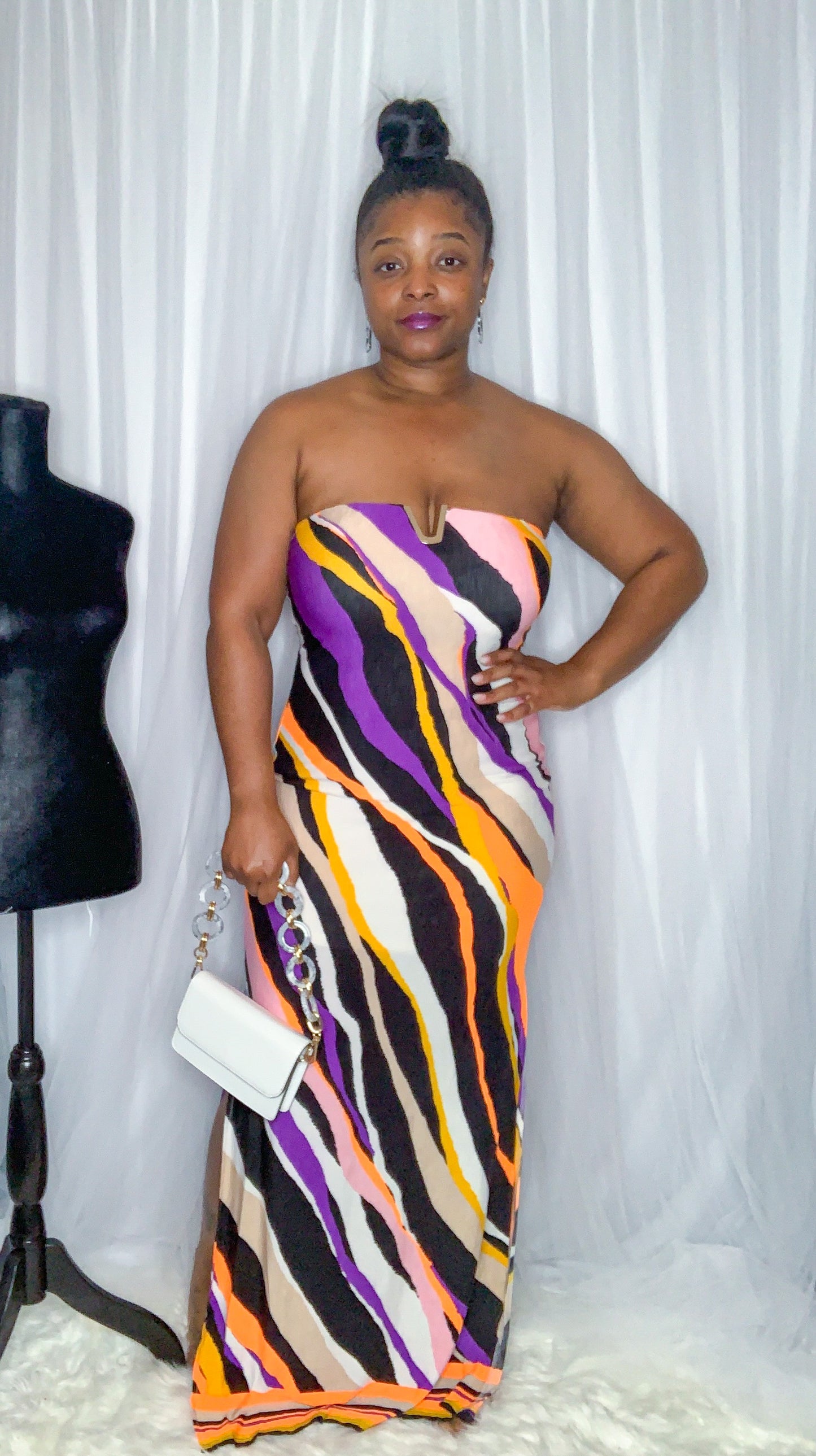 Purple Zebra Stripes Maxi