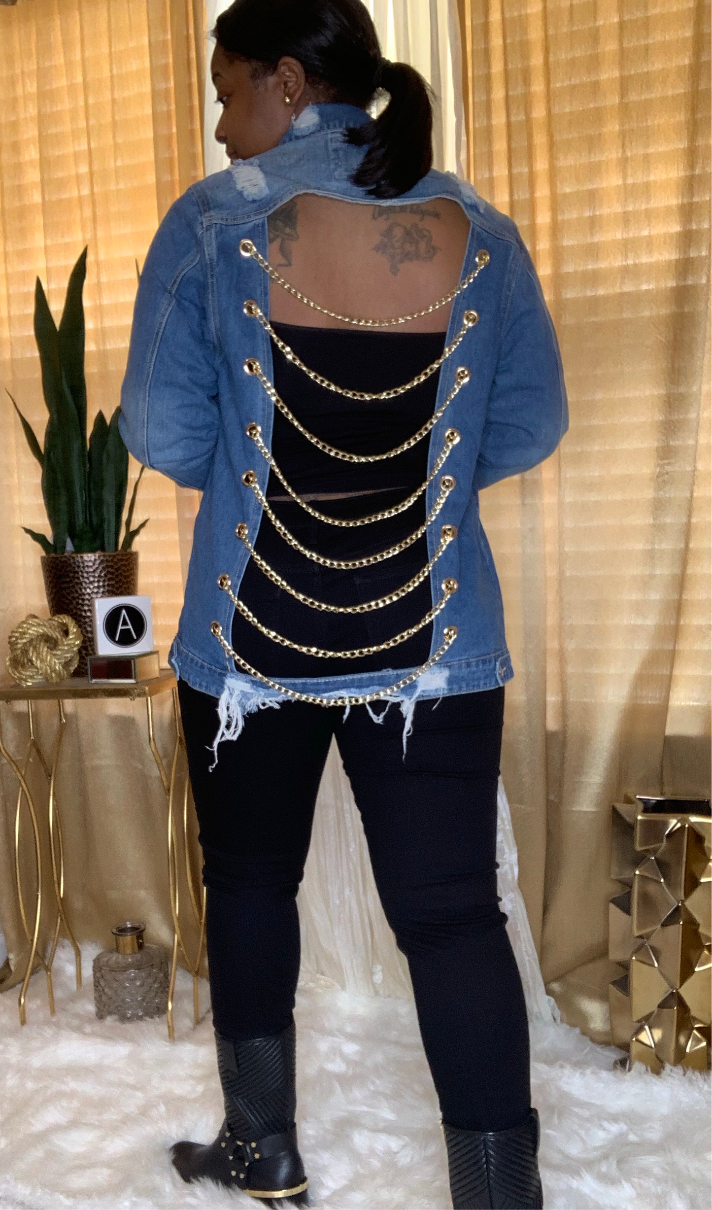 Denim and Chains Jacket (Blue)