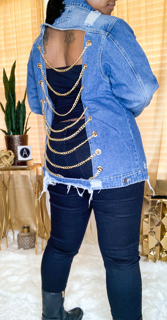 Denim and Chains Jacket (Blue)